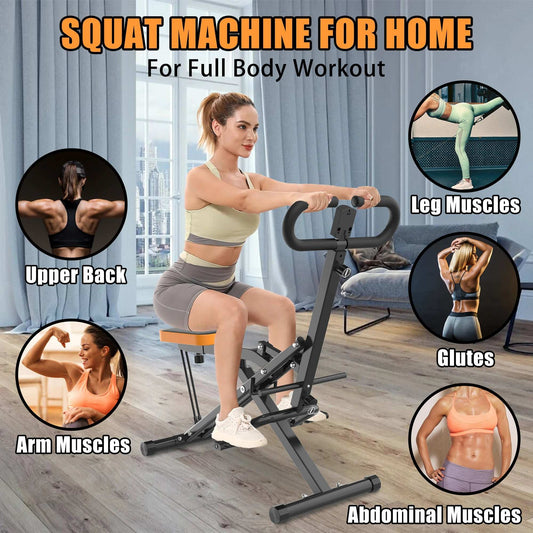 Compact Foldable Home Squat Machine