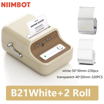 NiiMbot B21 Bluetooth Label Maker with Extra Rolls
