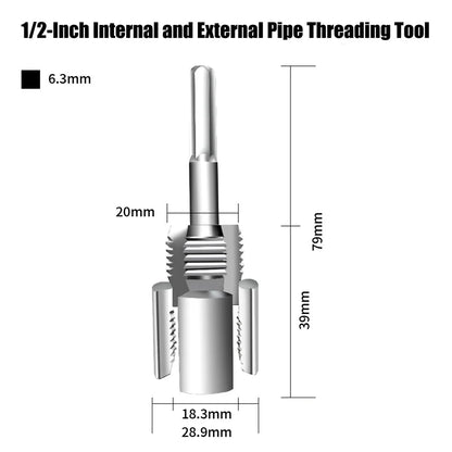 Pipe Threading Tool 1/2 & 3/4 Inch