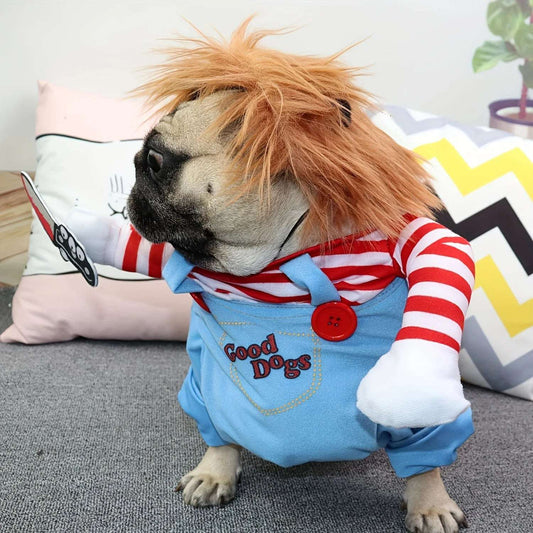 Scary Doll Pet Costume Outfit