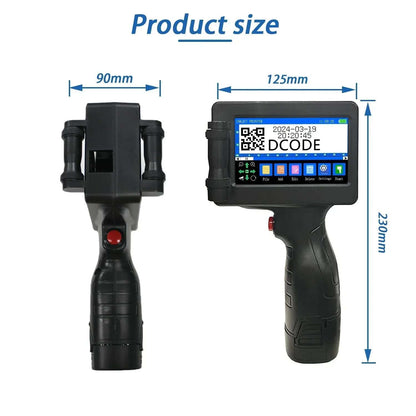 Handheld Inkjet Printer – 600DPI Portable Label Gun