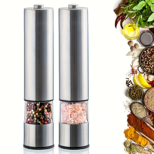 Electric Salt and Pepper Grinder Set with Light