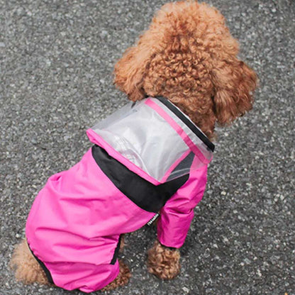 Fashion Waterproof Dog Raincoat with Hood