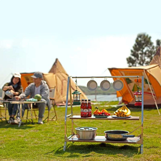 Outdoor Camping Storage Rack 3-Tier Stand