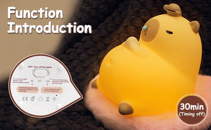 Capybara Night Light for Kids Room