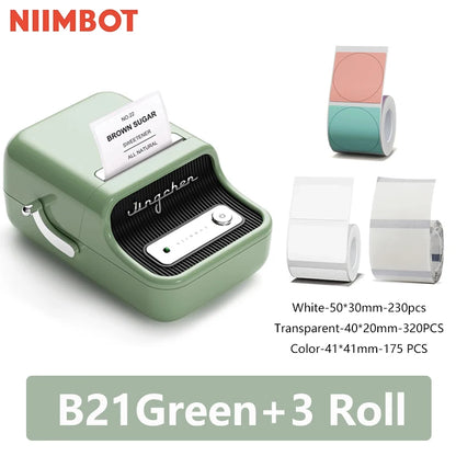 NiiMbot B21 Bluetooth Label Maker with Extra Rolls