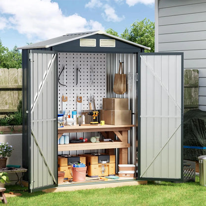 5x3 ft Metal Outdoor Storage Shed