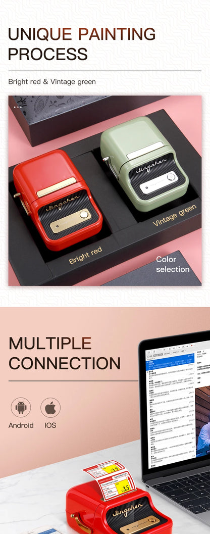 NiiMbot B21 Bluetooth Label Maker with Extra Rolls
