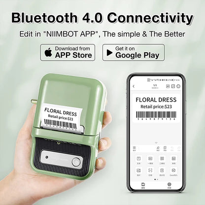 NiiMbot B21 Bluetooth Label Maker with Extra Rolls