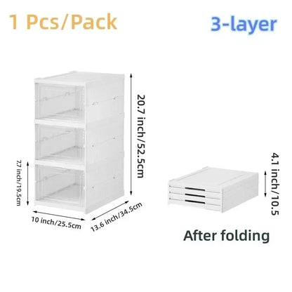 Foldable Stackable Shoe Storage Box