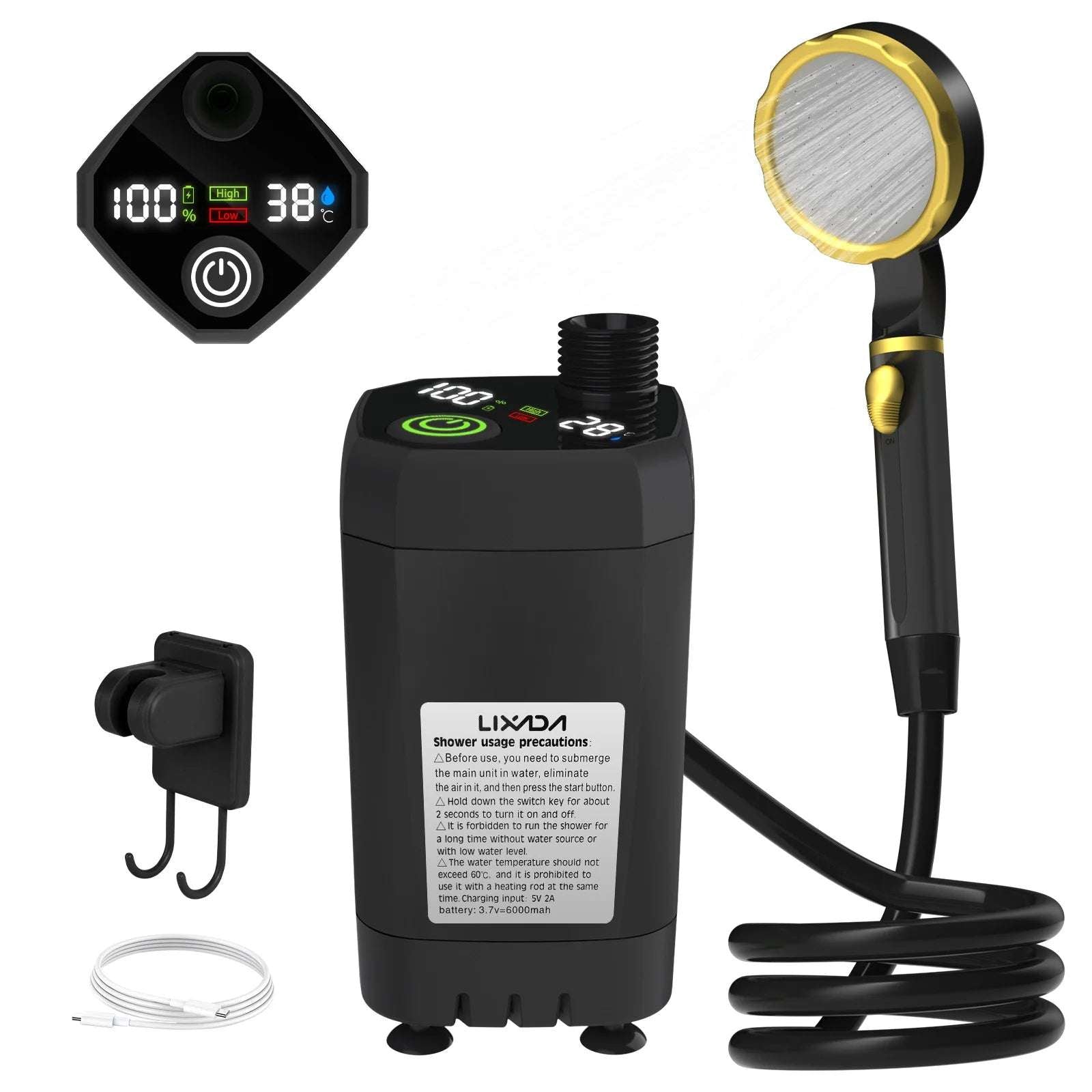 Portable Electric Shower Pump Set
