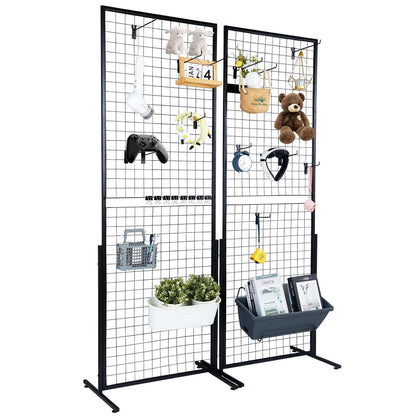 2-Pack Wire Grid Panel Tower with Hooks
