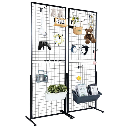 2-Pack Wire Grid Panel Tower with Hooks