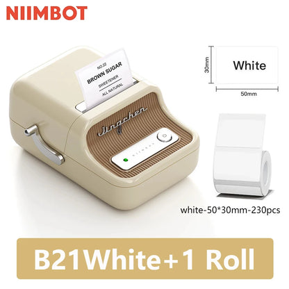 NiiMbot B21 Bluetooth Label Maker with Extra Rolls
