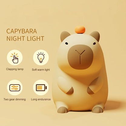 Capybara Night Light for Kids Room
