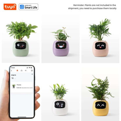 Smart Emoji Plant Pot – AI Interactive Flowerpot