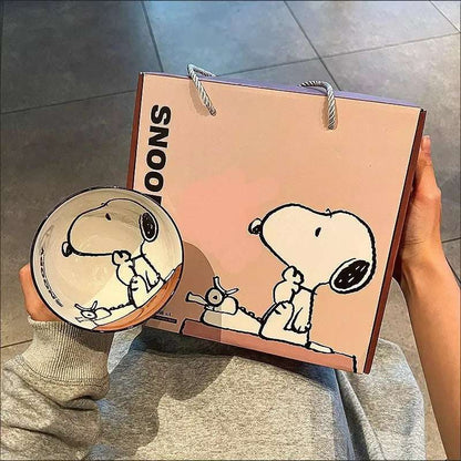 Snoopy Ceramic Bowl Set – 4pcs Gift Box