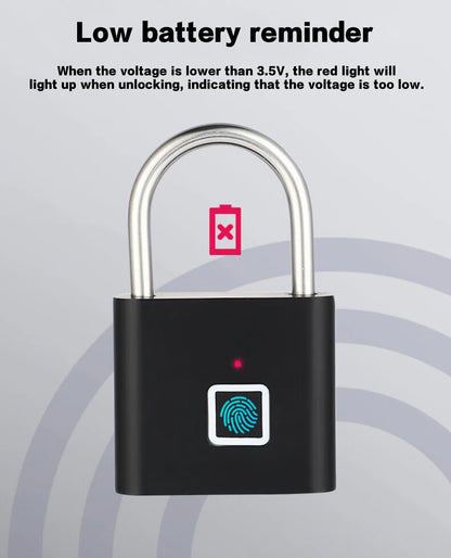 Smart Fingerprint Padlock for Indoor & Outdoor