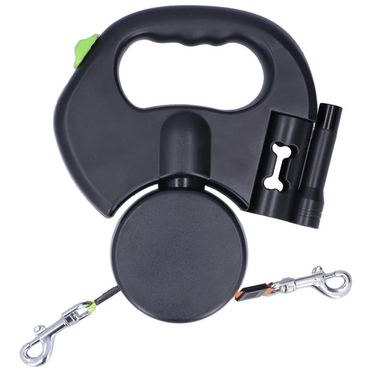 Tangle-Free Dual Retractable Dog Leash with LED