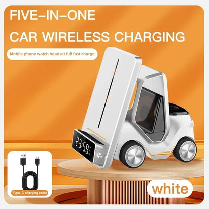 5-in-1 Wireless Charging Station Clock