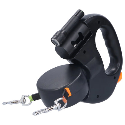 Tangle-Free Dual Retractable Dog Leash with LED