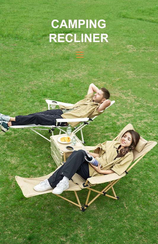 2-in-1 Adjustable Camping Recliner Chair