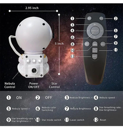 Astronaut Galaxy Projector Lamp
