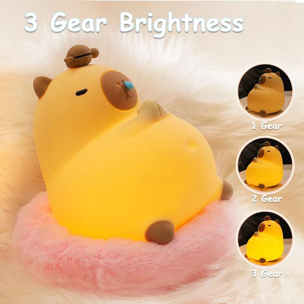Capybara Night Light for Kids Room