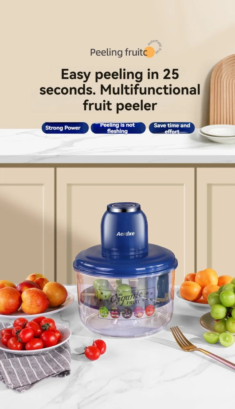 One-Touch Electric Fruit Peeling Machine