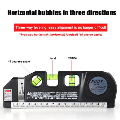 3-in-1 Magnetic Laser Level Tool
