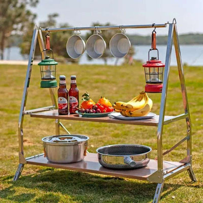 Outdoor Camping Storage Rack 3-Tier Stand