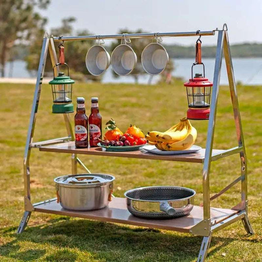 Outdoor Camping Storage Rack 3-Tier Stand