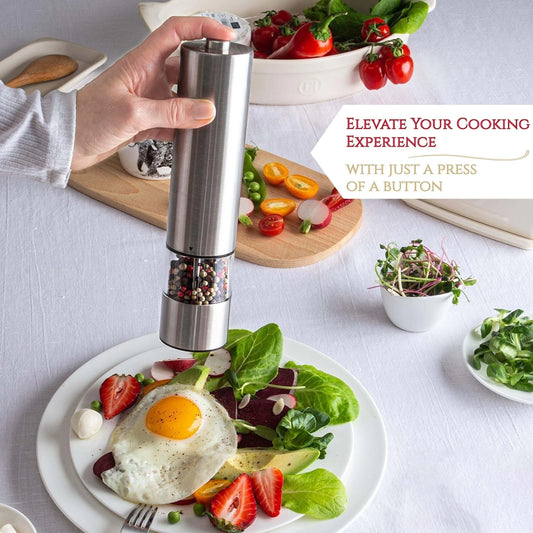 Electric Salt and Pepper Grinder Set with Light