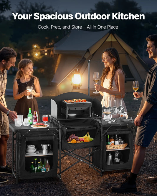 Folding Outdoor Camping Kitchen Grill Station