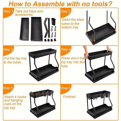 Multi-Tier Kitchen Utensil & Spice Organizer