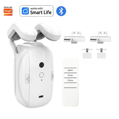 WiFi & Bluetooth Smart Curtain Opener with Remote & App Control