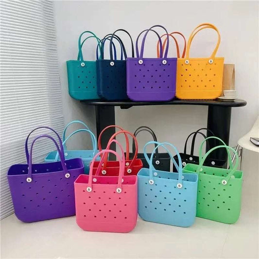 Waterproof EVA Rubber Tote Bag – M/L/XL Beach & Picnic Basket