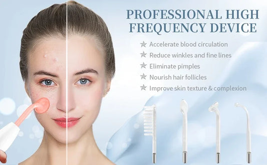 Portable High Frequency Skin Therapy Wand Kit