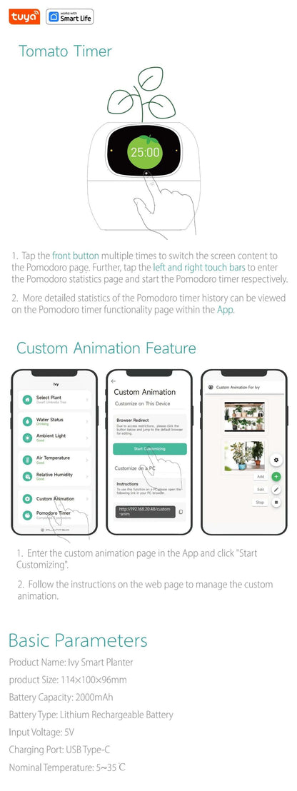 Smart Emoji Plant Pot – AI Interactive Flowerpot
