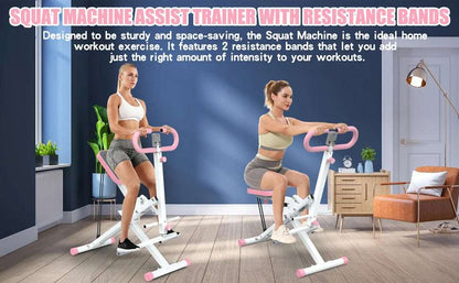 Compact Foldable Home Squat Machine