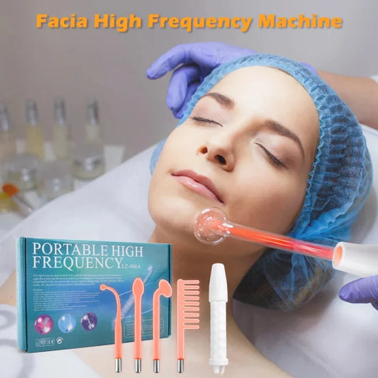 Portable High Frequency Skin Therapy Wand Kit