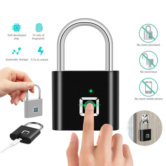 Smart Fingerprint Padlock for Indoor & Outdoor