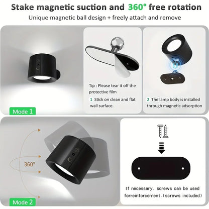 Dual-Sided Magnetic LED Wall Lamp