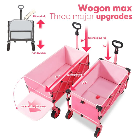 Collapsible Folding Wagon Cart 330lbs