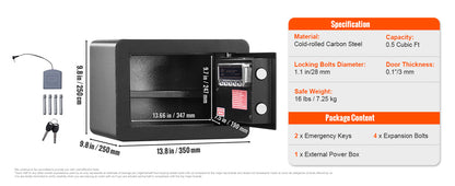 Digital Safe Box with Dual Alarm System